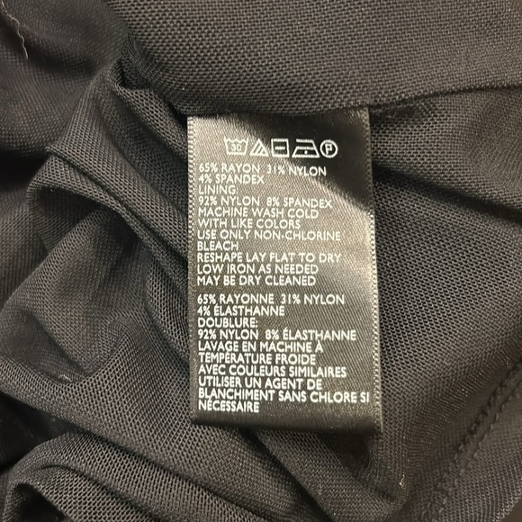 Silence & Noise Bell Sleeve Deep V-Neck Front Pockets Tunic Mini Dress Black S - Picture 9 of 10